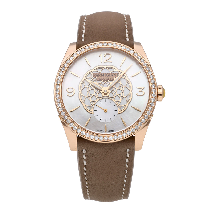 Parmigiani Tonda Metropolitaine 18k RG Auto Ladies Watch PFC800-1510020-HC6181