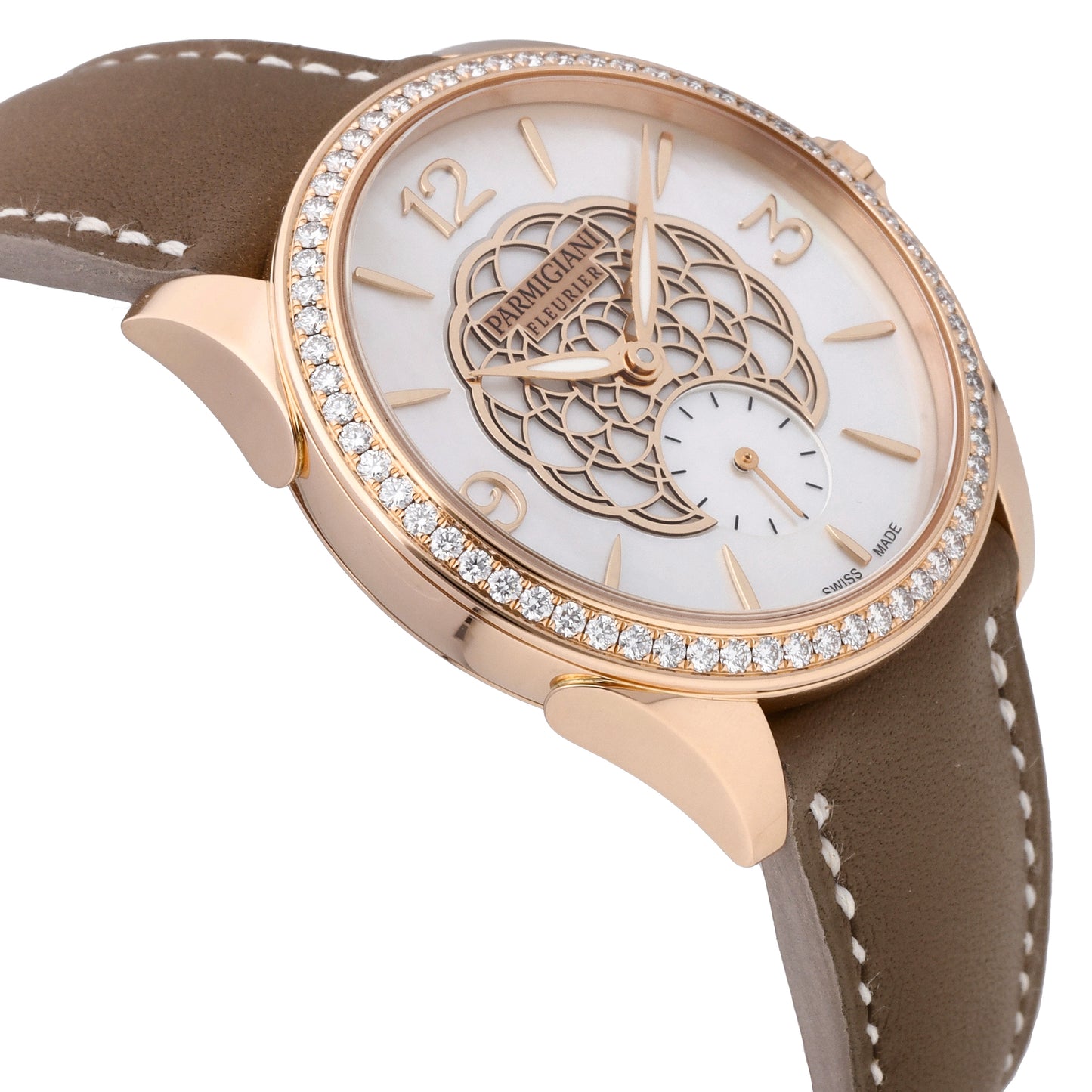 Parmigiani Tonda Metropolitaine 18k RG Auto Ladies Watch PFC800-1510020-HC6181