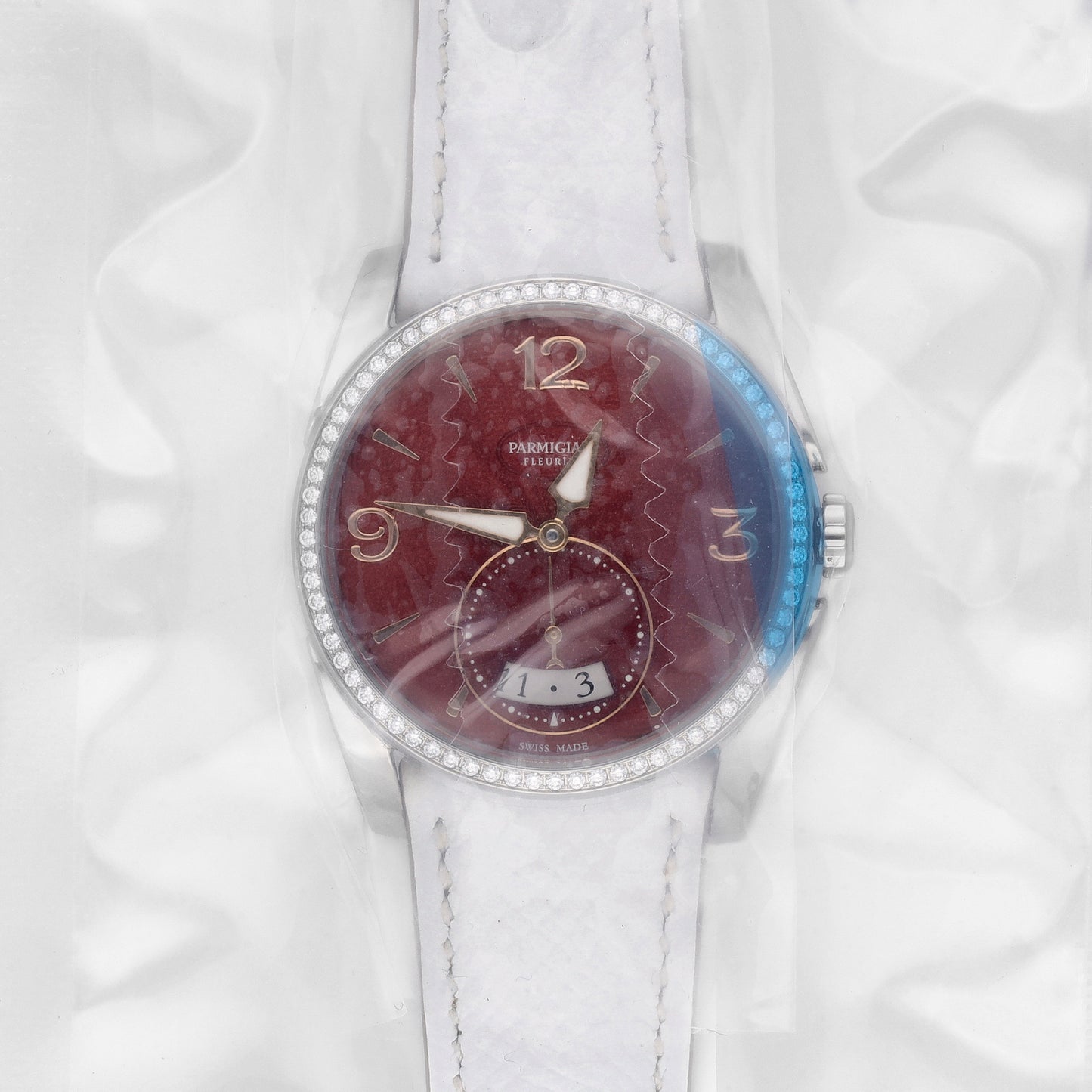Parmigiani Tonda Metropolitaine Red Dial Auto Ladies Watch PFC273-0060900-HE2421