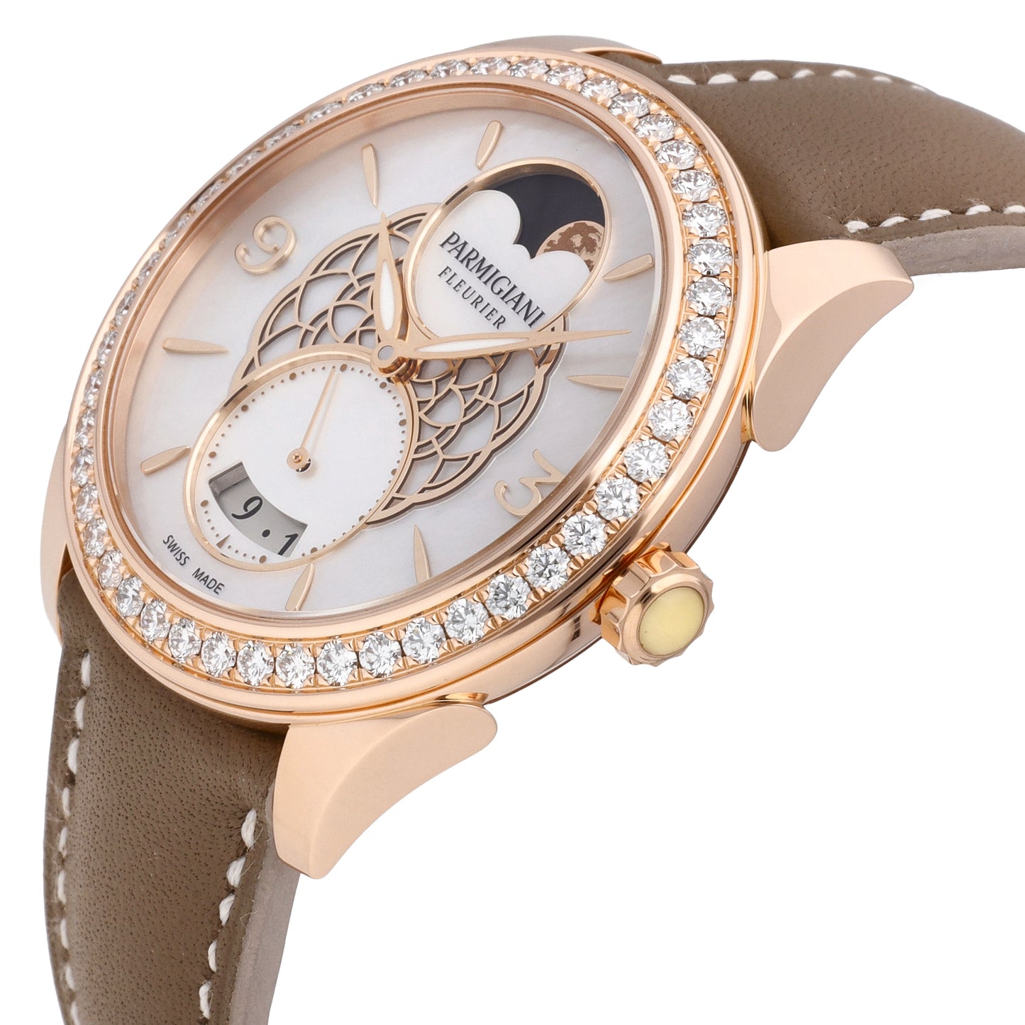 Parmigiani Tonda Selene 18k Rose Gold 36mm Ladies Watch PFC811-1510020-HC6181