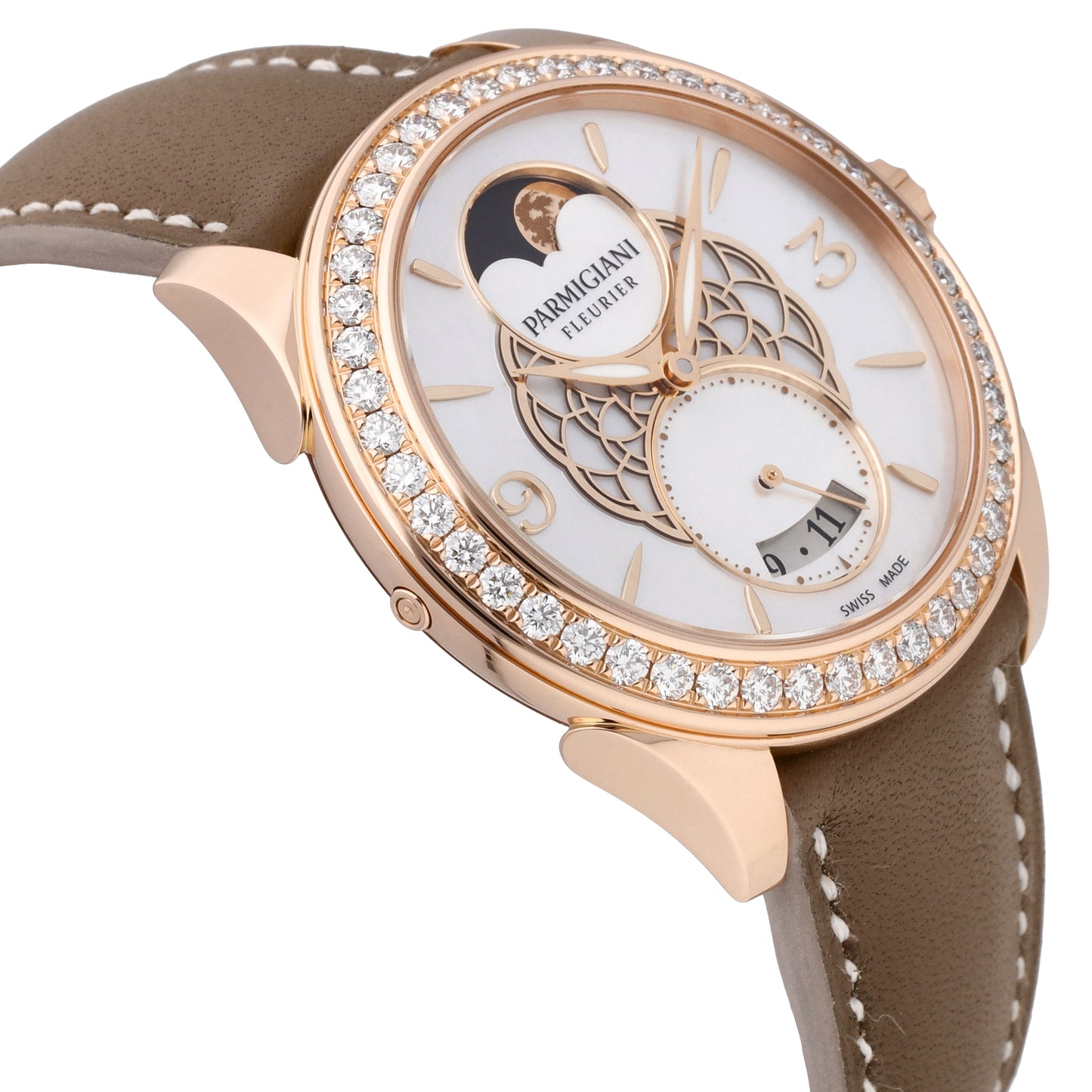 Parmigiani Tonda Selene 18k Rose Gold 36mm Ladies Watch PFC811-1510020-HC6181