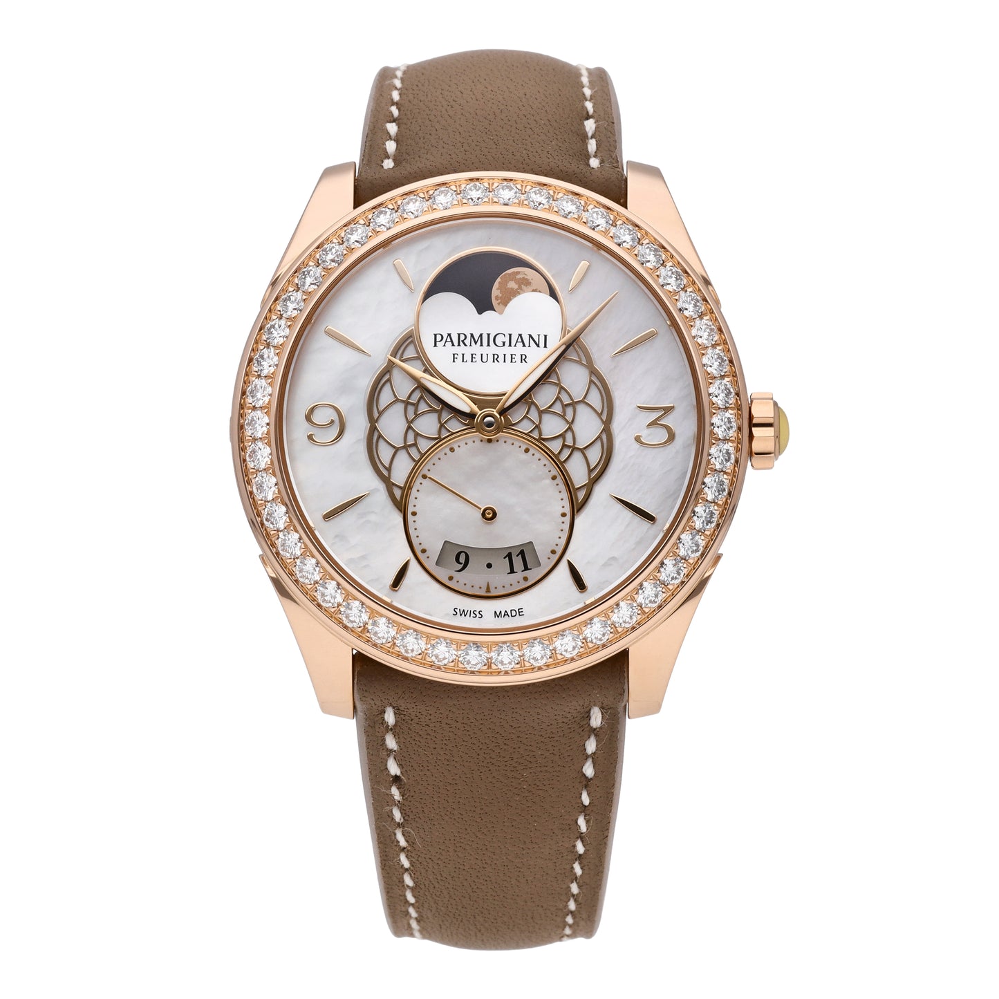 Parmigiani Tonda Selene 18k Rose Gold 36mm Ladies Watch PFC811-1510020-HC6181