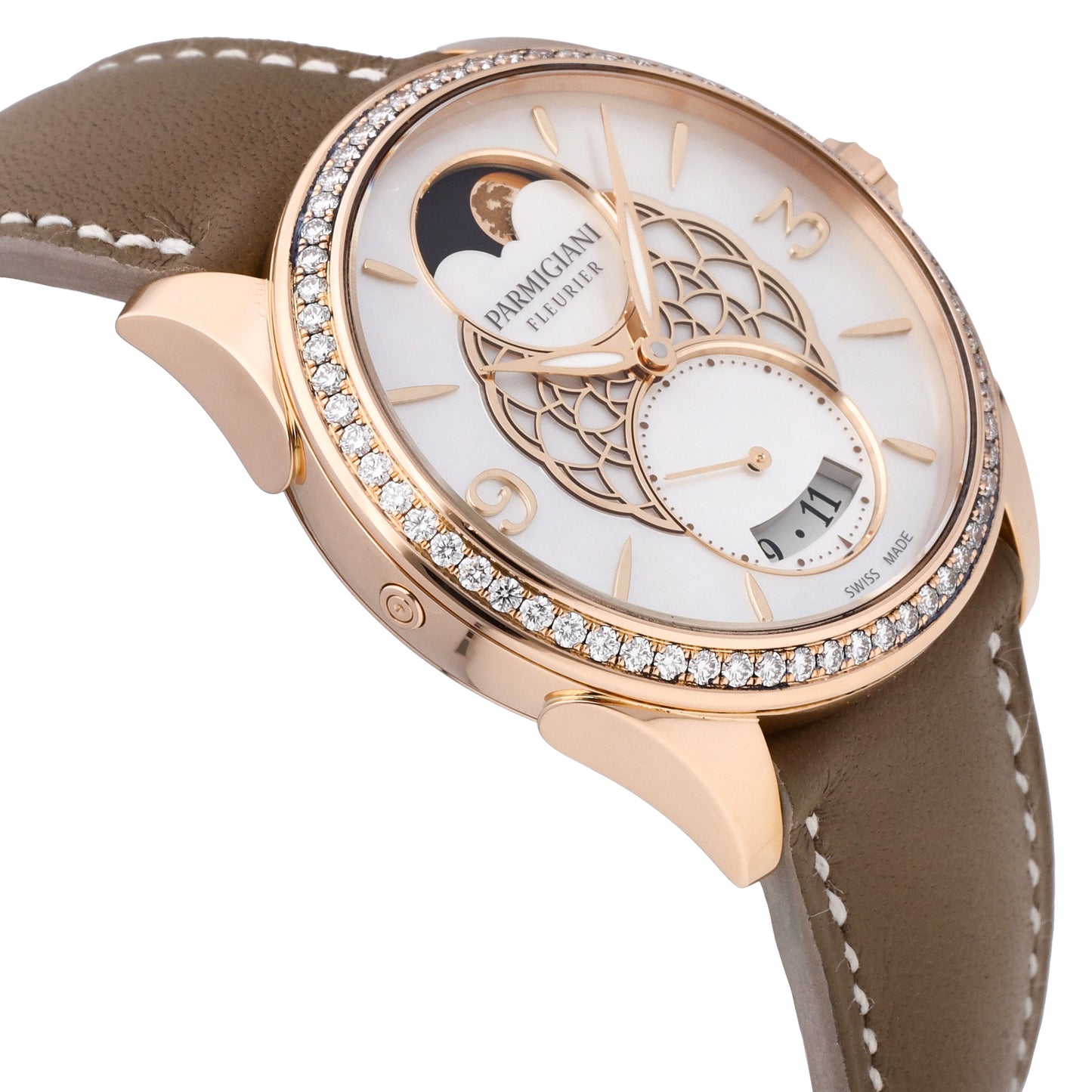 Parmigiani Tonda Selene 18k Rose Gold Auto Ladies Watch PFC810-1510020-HC6181