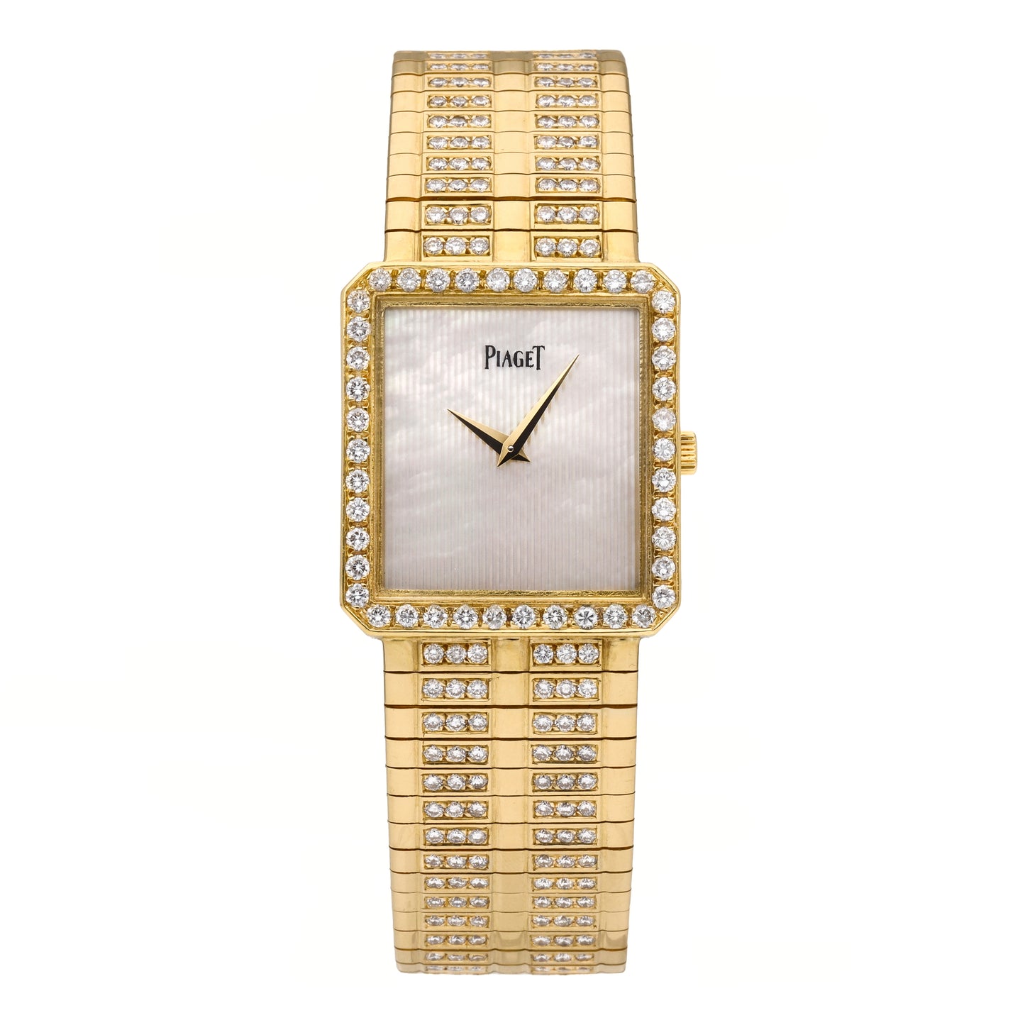 Piaget Protocole 18k Yellow Gold MOP Dial 25mm Quartz Ladies Watch 8154