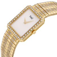 Piaget Protocole 18k Yellow Gold MOP Dial 25mm Quartz Ladies Watch 8154