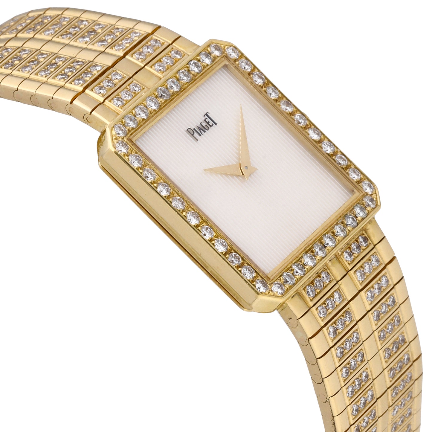 Piaget Protocole 18k Yellow Gold MOP Dial 25mm Quartz Ladies Watch 8154