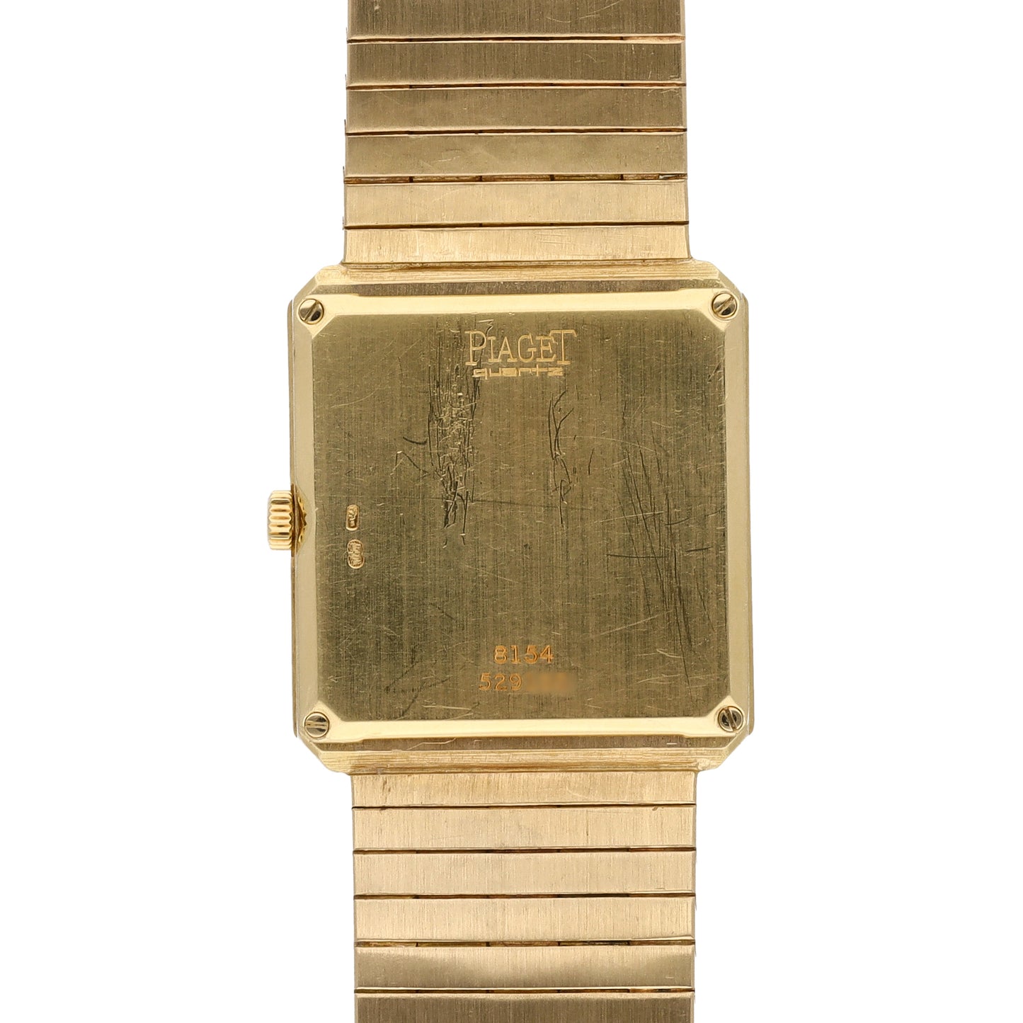 Piaget Protocole 18k Yellow Gold MOP Dial 25mm Quartz Ladies Watch 8154