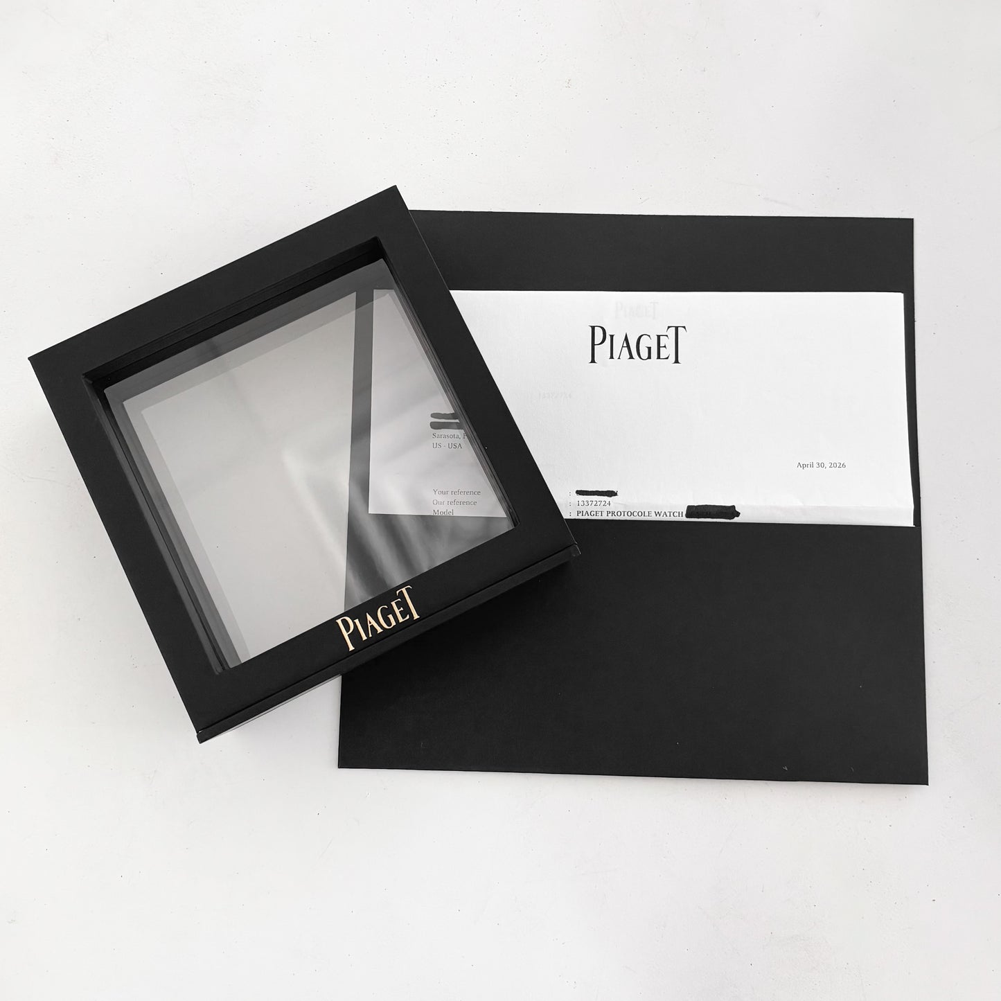 Piaget Protocole 18k Yellow Gold MOP Dial 25mm Quartz Ladies Watch 8154