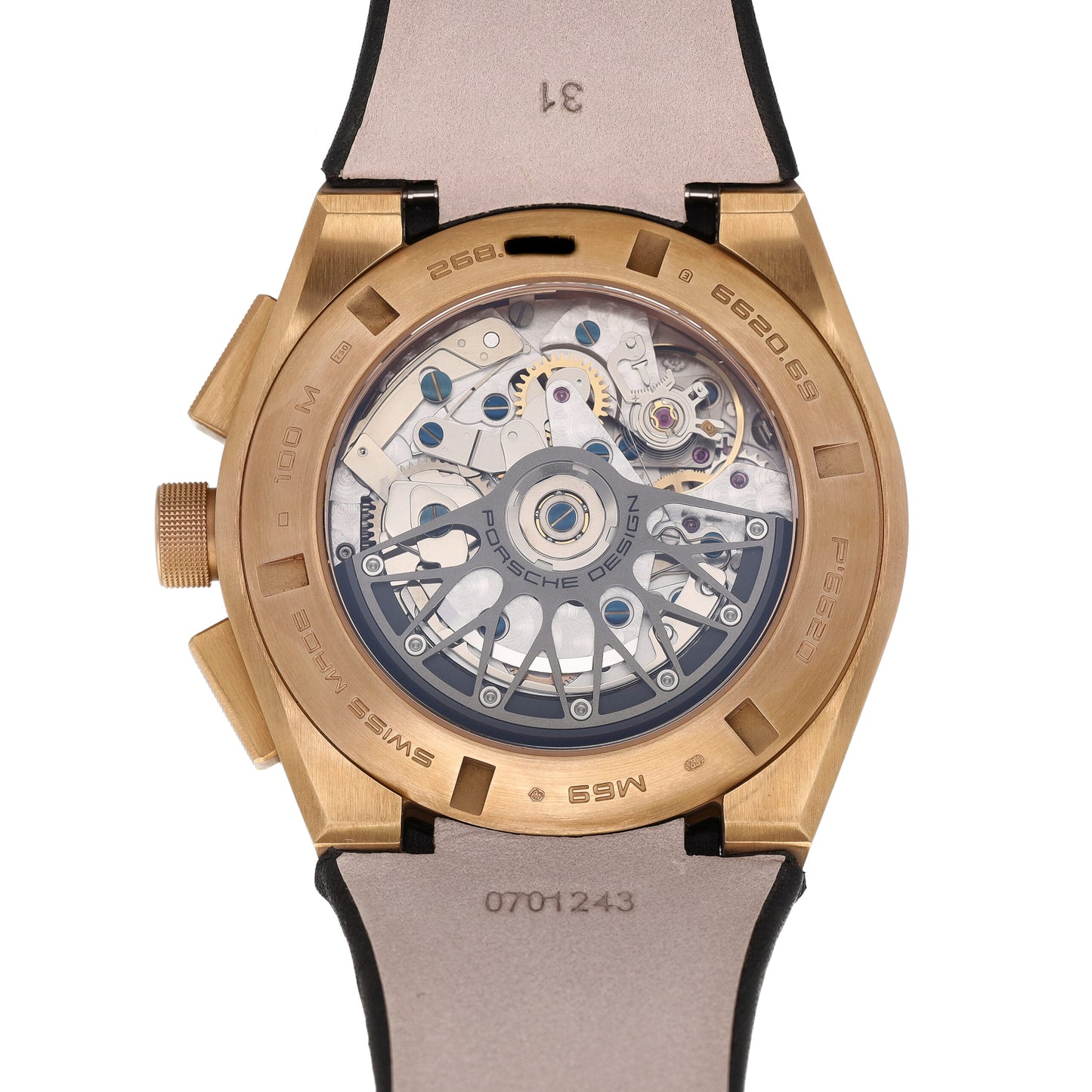 Porsche Design Dashboard 18k Rose Gold 44mm Automatic Men's Watch P.662069401243