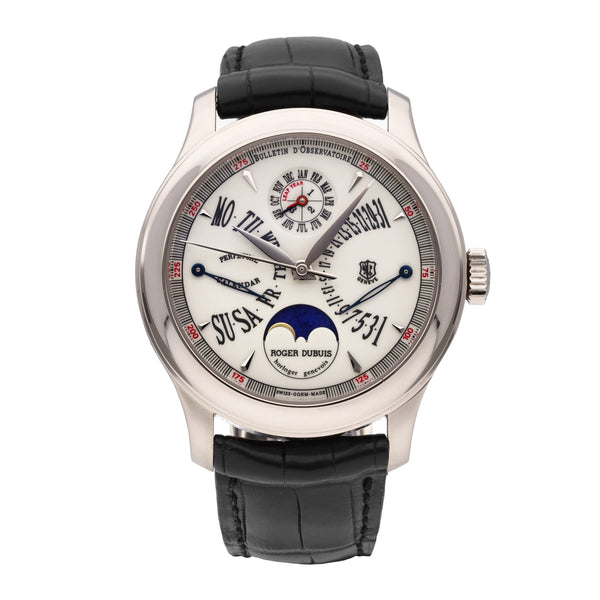 Roger Dubuis Hommage 18k White Gold Perpetual Calendar Men's Watch H40 5772 0
