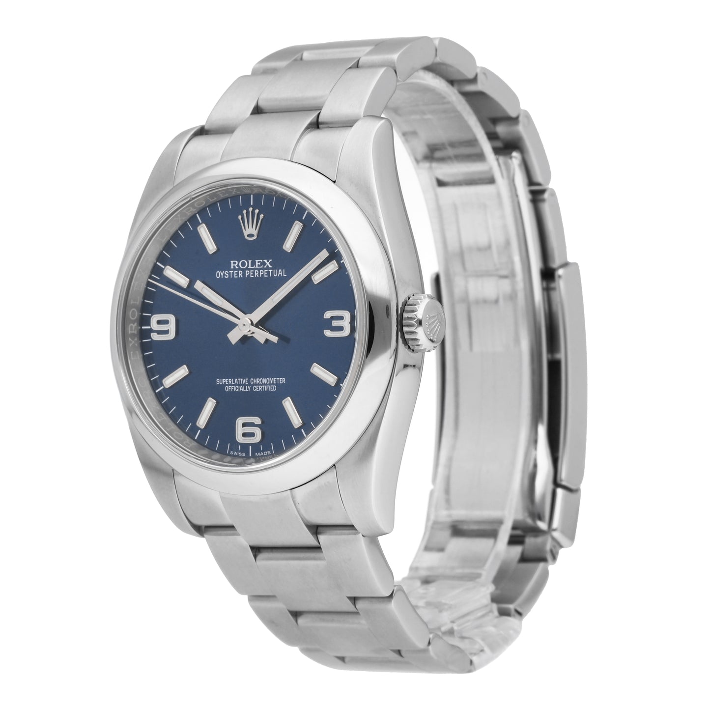 Rolex 2015 Oyster Perpetual Blue Dial 36mm Automatic Men's Watch 116000