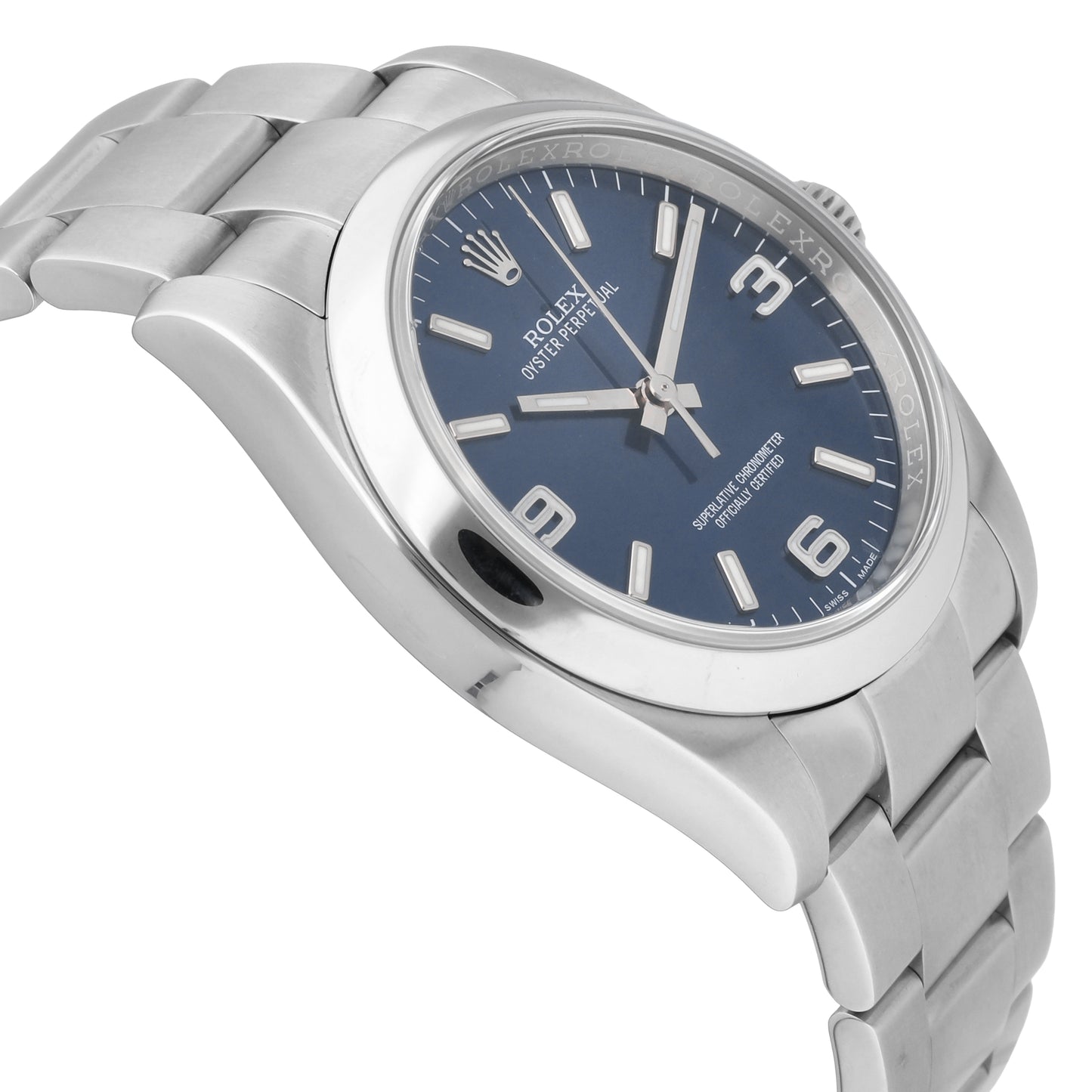 Rolex 2015 Oyster Perpetual Blue Dial 36mm Automatic Men's Watch 116000
