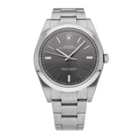 Rolex Oyster Perpetual Grey Dial 39mm Automatic Men's Watch 114300