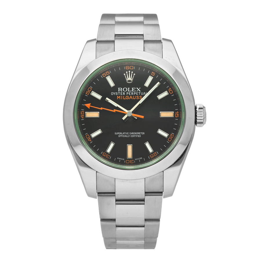 Rolex Milgauss Stainless Steel 40mm Black Dial Automatic Men's Watch 116400GV