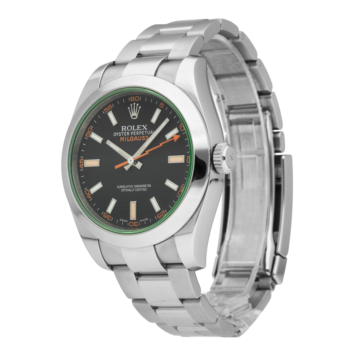 Rolex Milgauss Stainless Steel 40mm Black Dial Automatic Men's Watch 116400GV