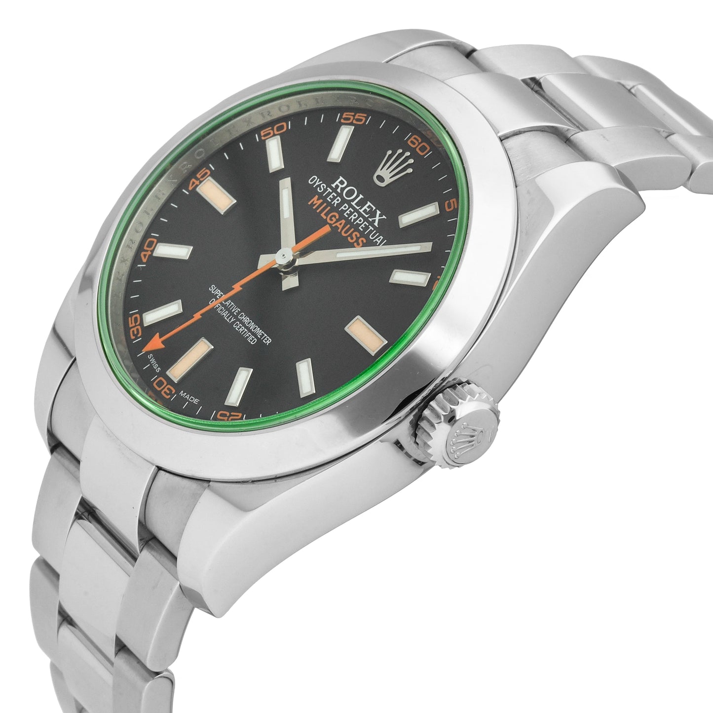 Rolex Milgauss Stainless Steel 40mm Black Dial Automatic Men's Watch 116400GV