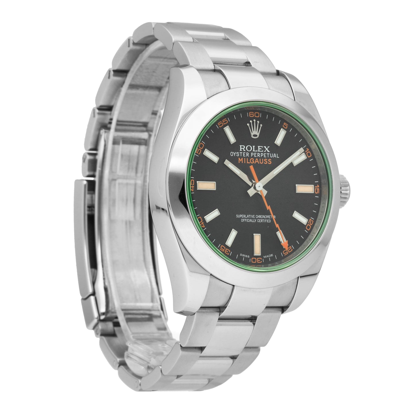 Rolex Milgauss Stainless Steel 40mm Black Dial Automatic Men's Watch 116400GV