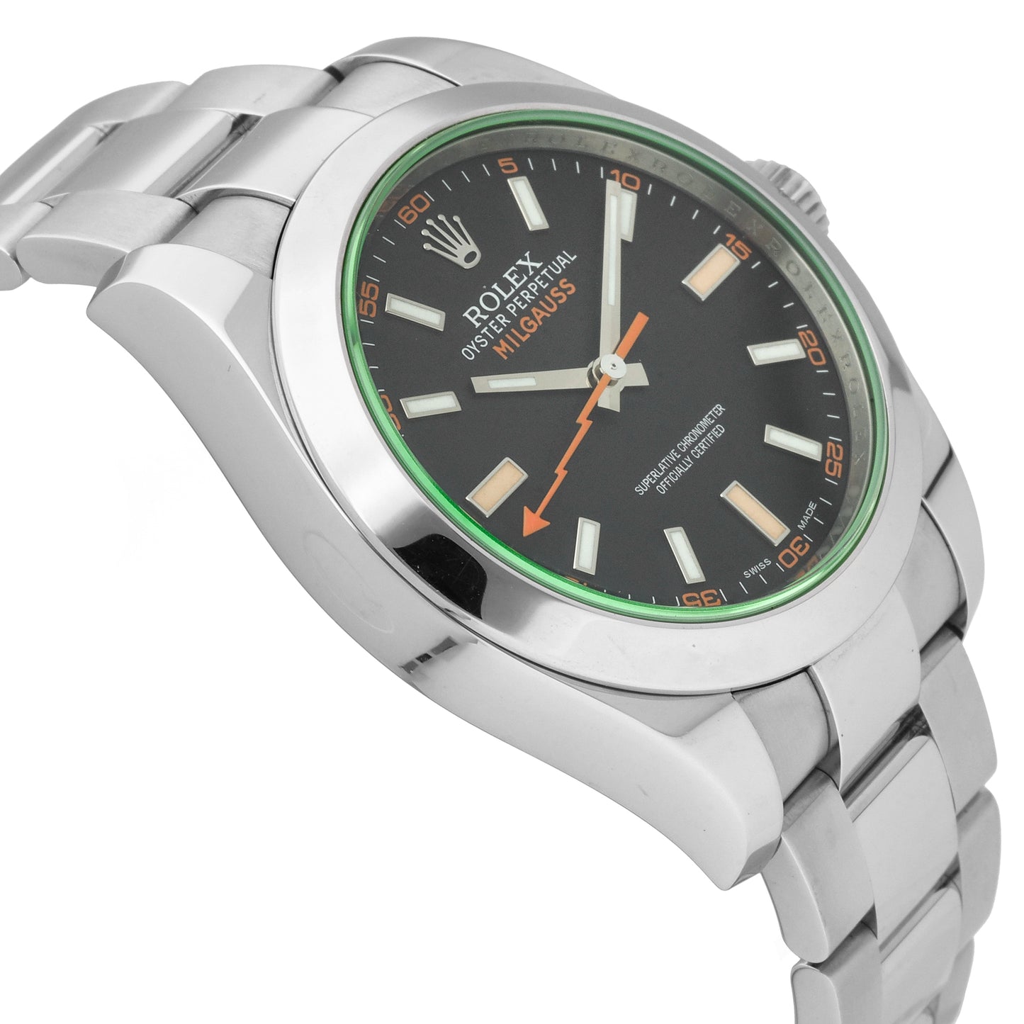 Rolex Milgauss Stainless Steel 40mm Black Dial Automatic Men's Watch 116400GV