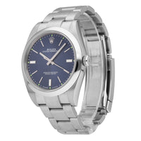 Rolex Oyster Perpetual Blue Dial 39mm Automatic Men's Watch 114300