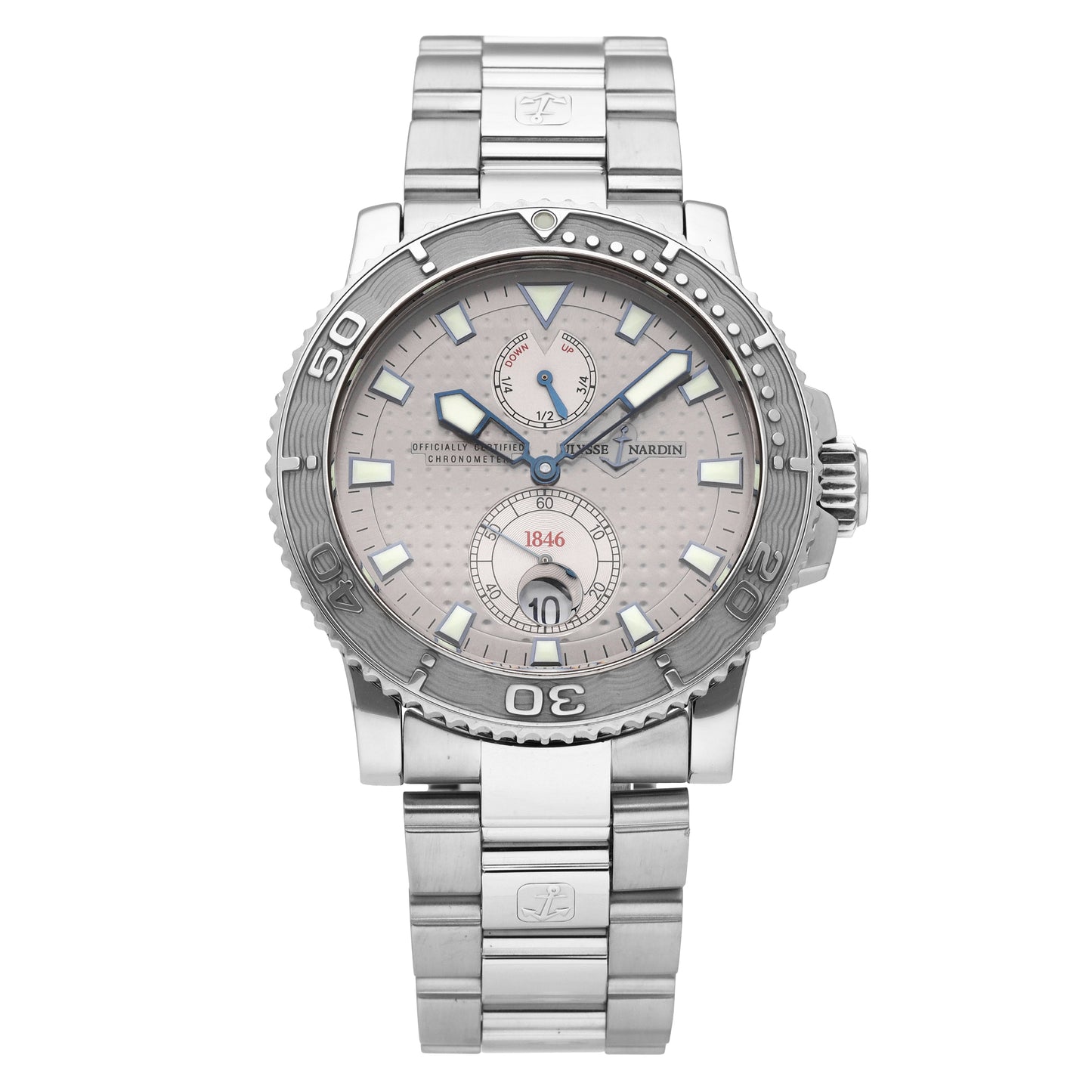 Ulysse Nardin Maxi Marine Diver Grey Dial 42.7mm Automatic Men Watch 263-33-3/91