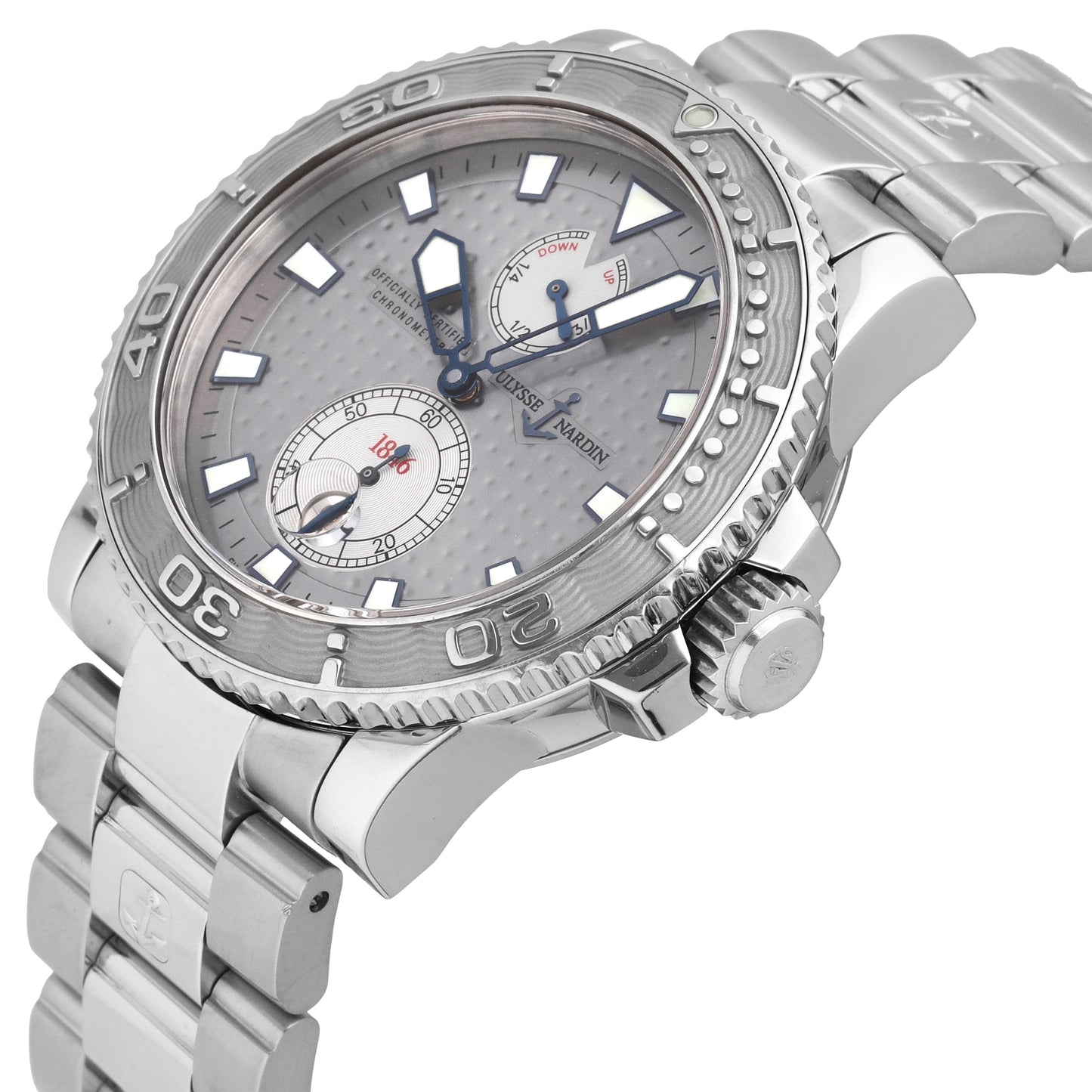 Ulysse Nardin Maxi Marine Diver Grey Dial 42.7mm Automatic Men Watch 263-33-3/91