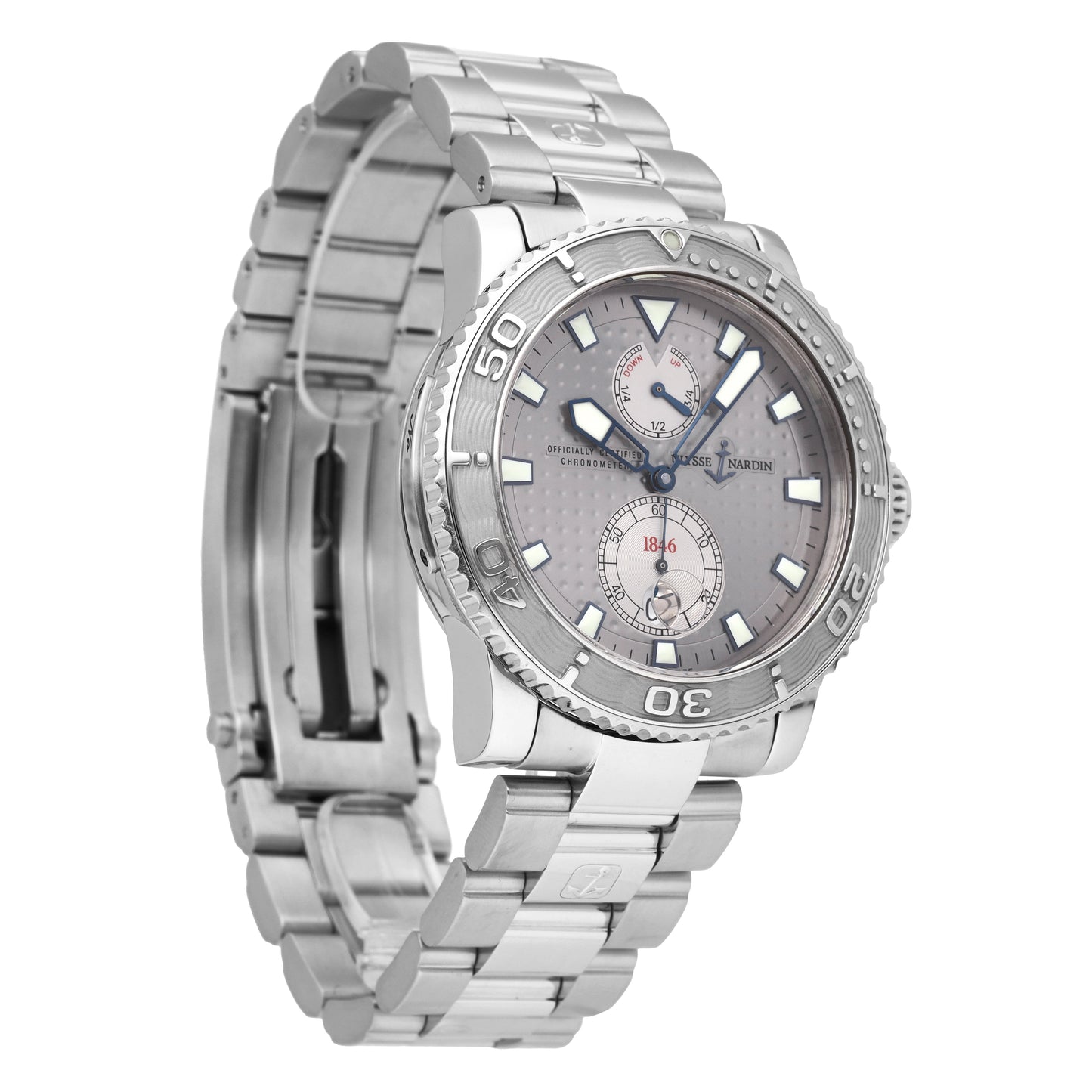 Ulysse Nardin Maxi Marine Diver Grey Dial 42.7mm Automatic Men Watch 263-33-3/91