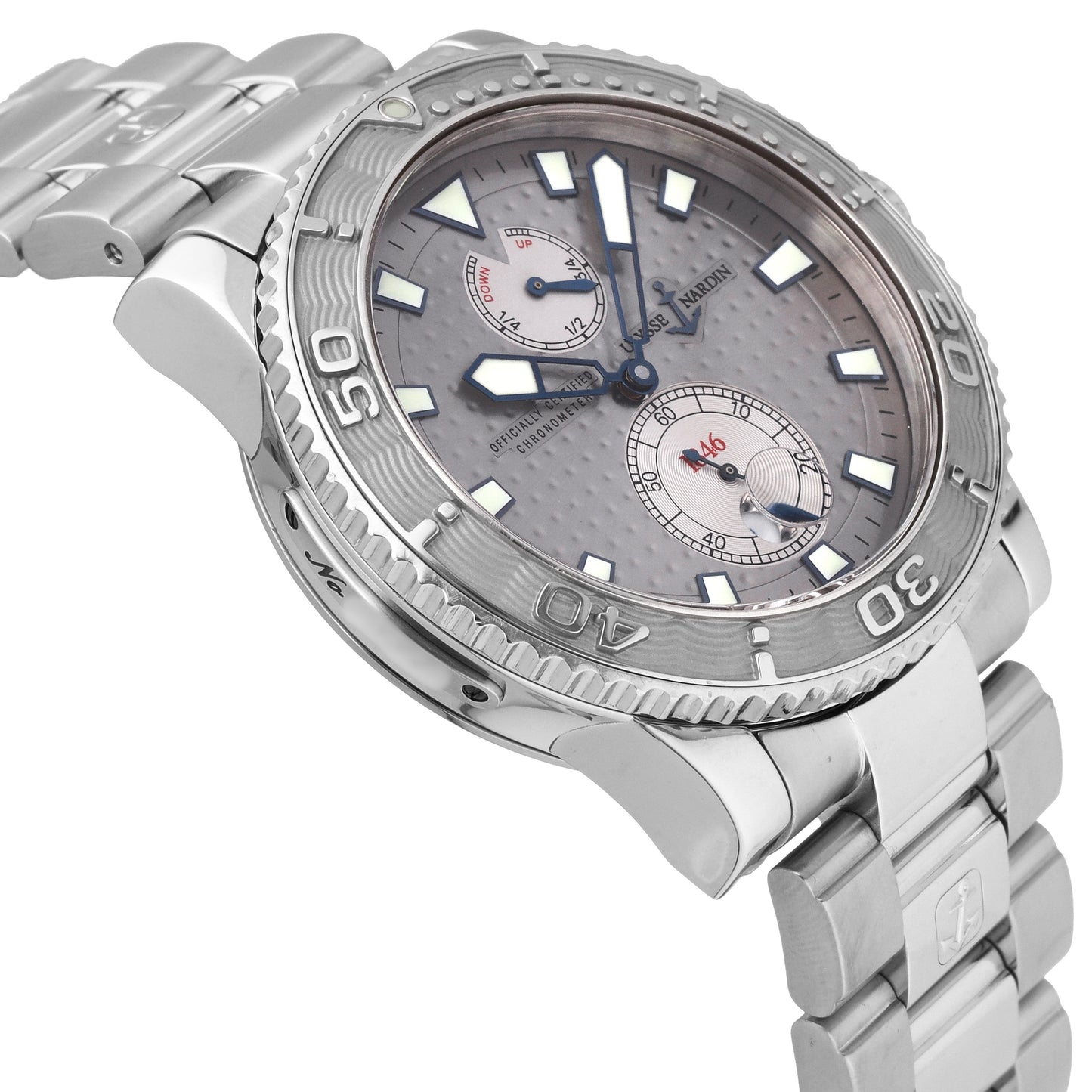Ulysse Nardin Maxi Marine Diver Grey Dial 42.7mm Automatic Men Watch 263-33-3/91