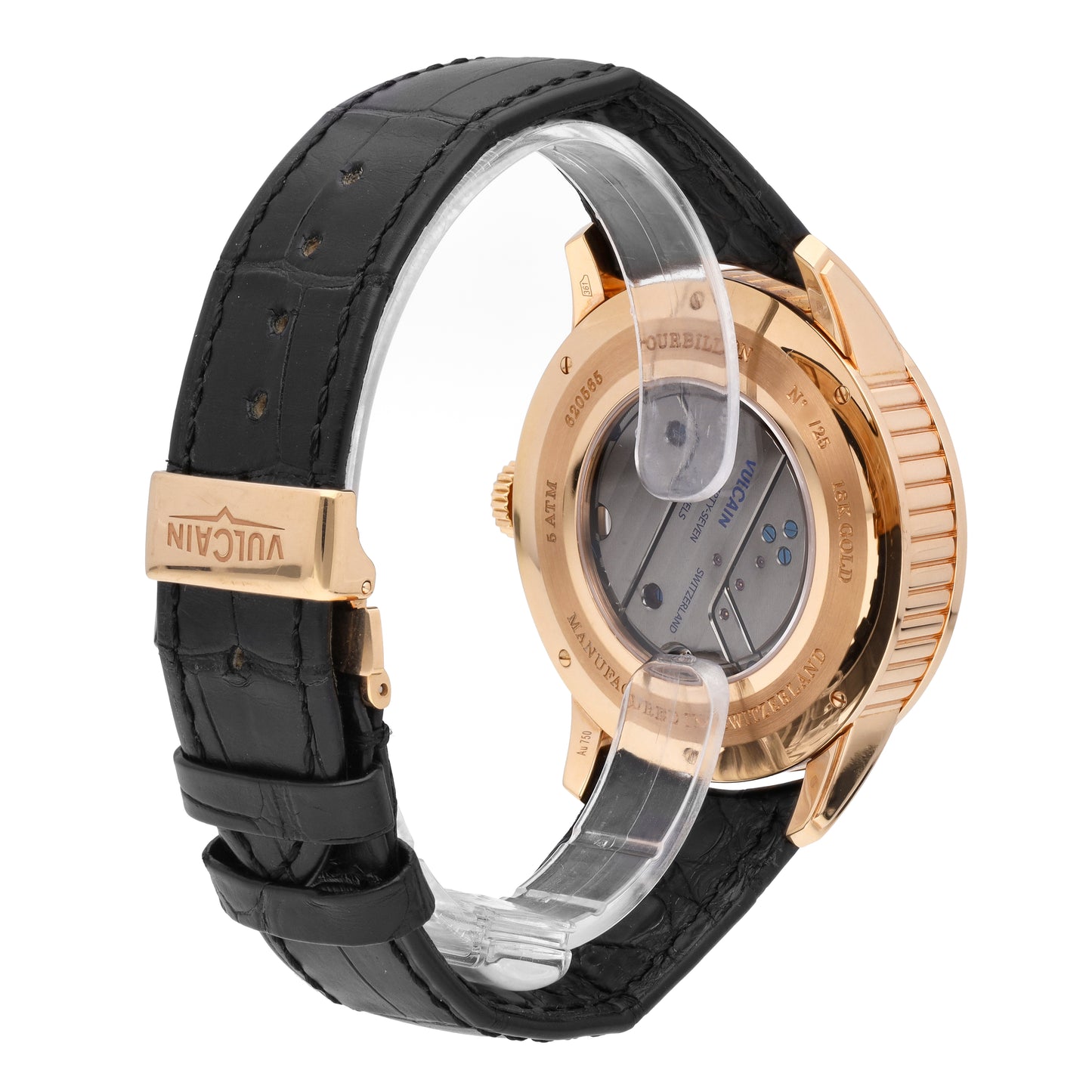 Vulcain Tourbillon LE 18k Rose Gold 42mm Manual-Wind Men Watch 620565Q18.BGK101