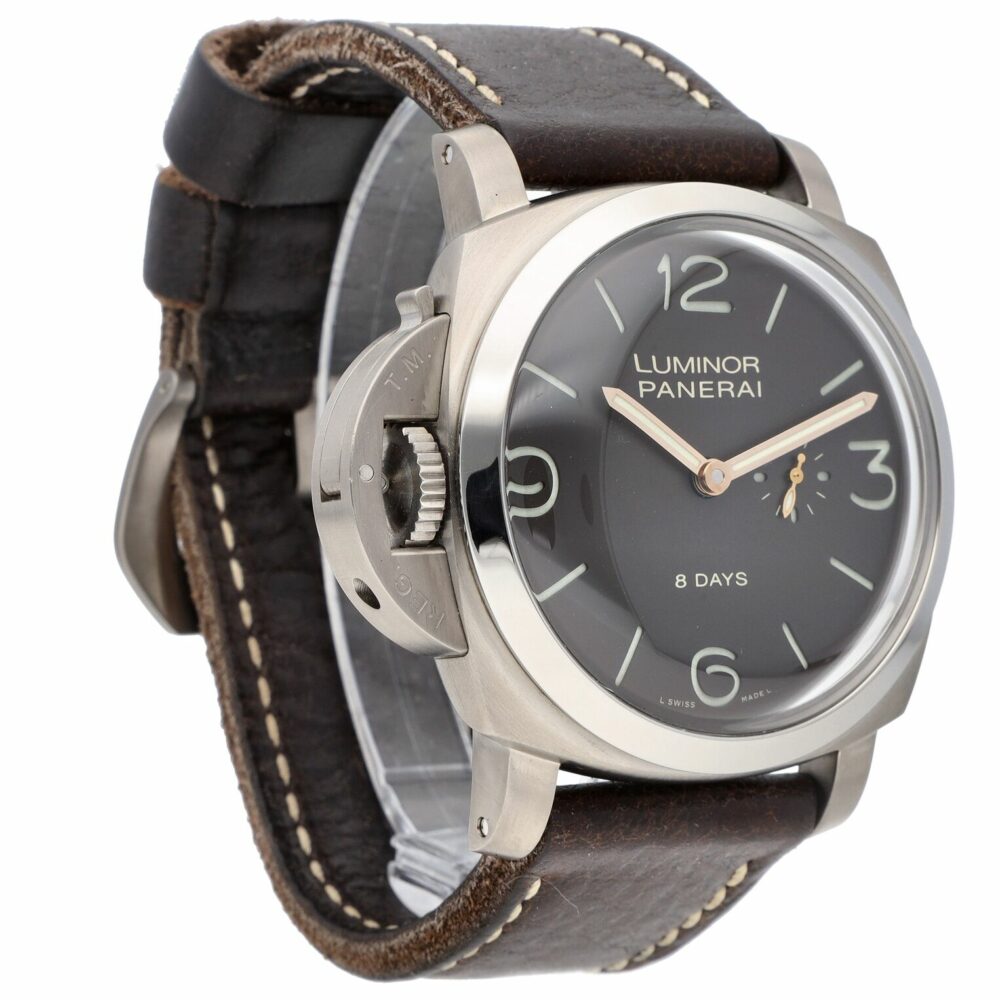 Panerai Luminor 1950 Left Handed 8 Days Titanio Manual Wind Men s