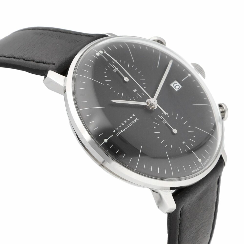 Junghans Max Bill Chronoscope Black Dial 40mm Automatic Men s