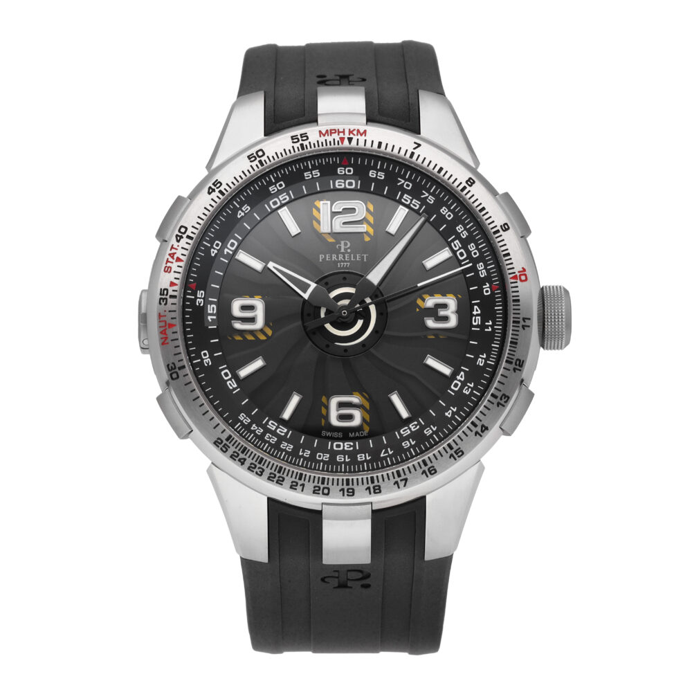 Perrelet Turbine Pilot Black Dial 48mm Automatic Men's Watch  A1085/1