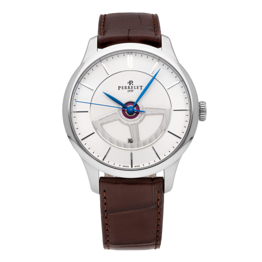 Perrelet Double Rotor Silver Dial 42.5mm Automatic Men's Watch A1090/A