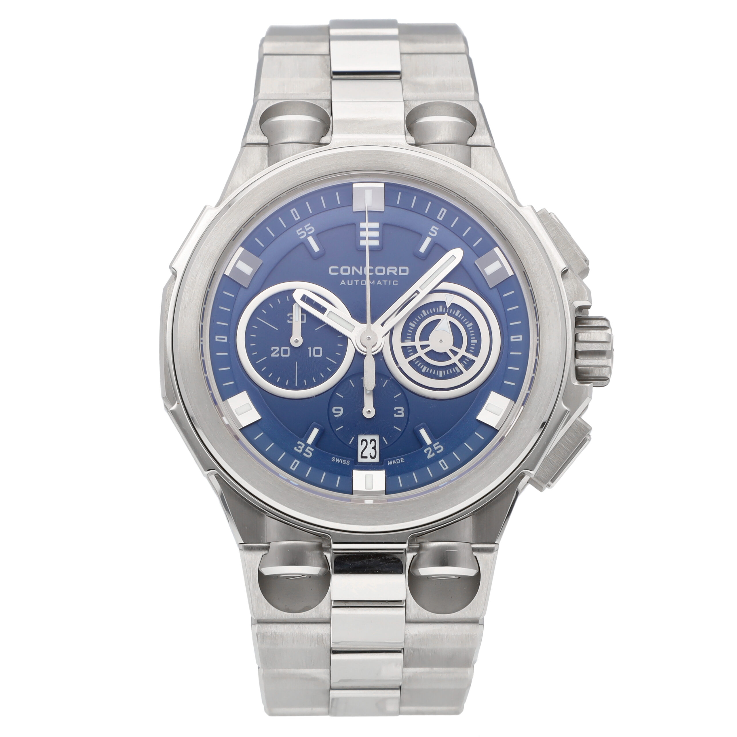 Mens S/Steel CONCORD AVANT-GARDE Chronograph Automatic Watch 01.5.14.1001*  MINT - Fashion Ace, Inc