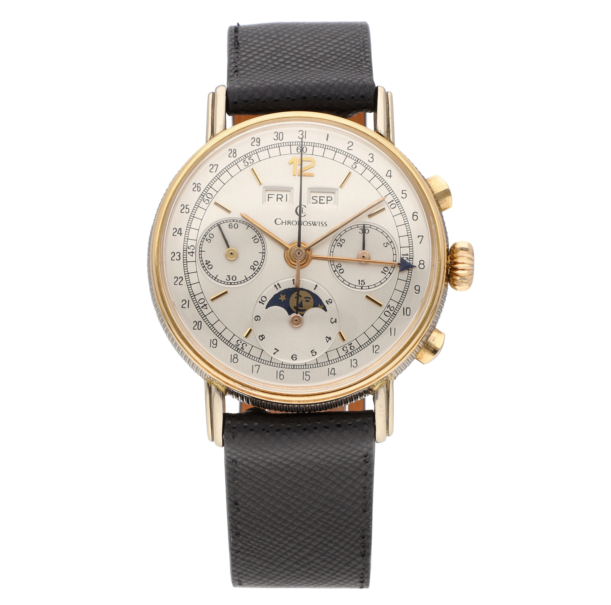 Chronoswiss Triple Date Moonphase Chronograph 36mm 18k Manual Wind Men s Watch The Watch Outlet