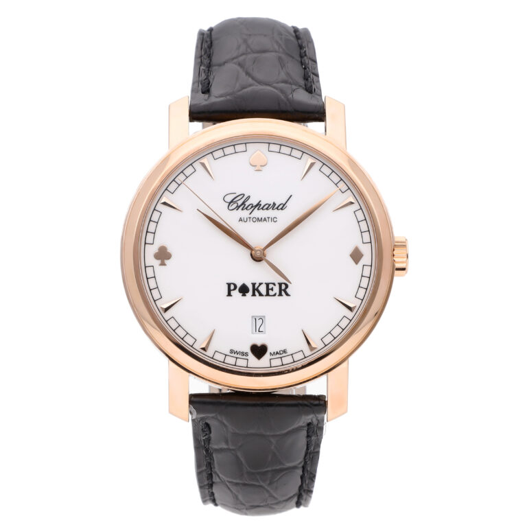 Chopard Poker Limited Edition 18k Rose Gold Auto 40mm Men's Watch  161278-5017 | The Watch Outlet