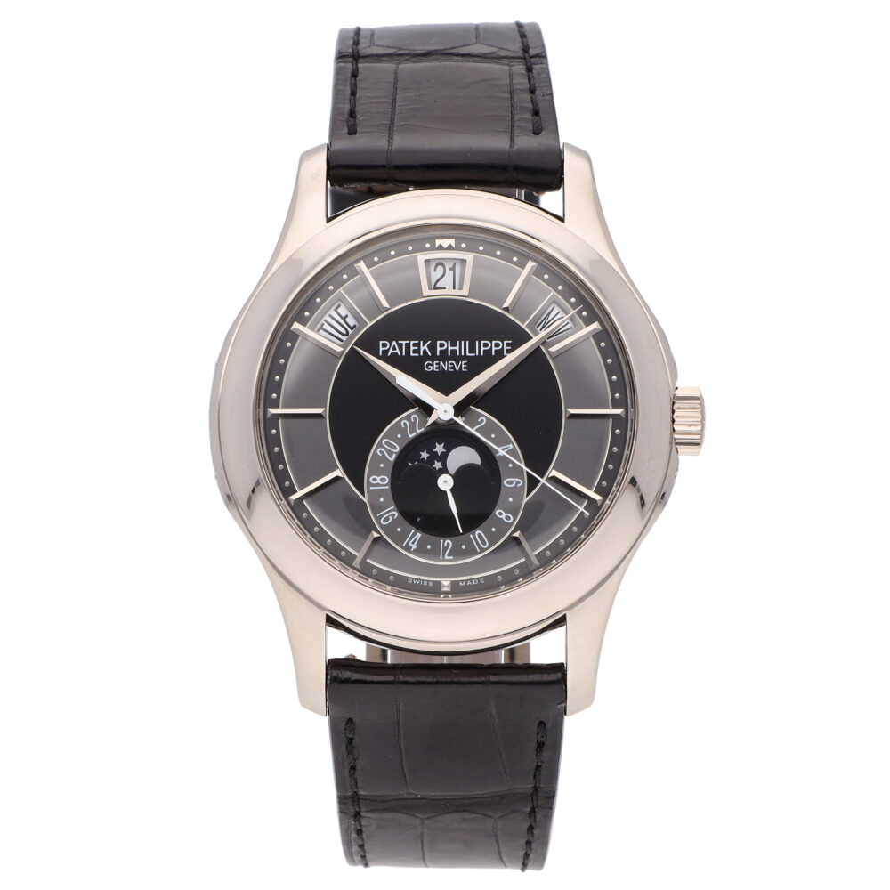 Patek Philippe 18k White Gold Annual Calendar 40mm Automatic Men s Watch 5205 The Watch Outlet