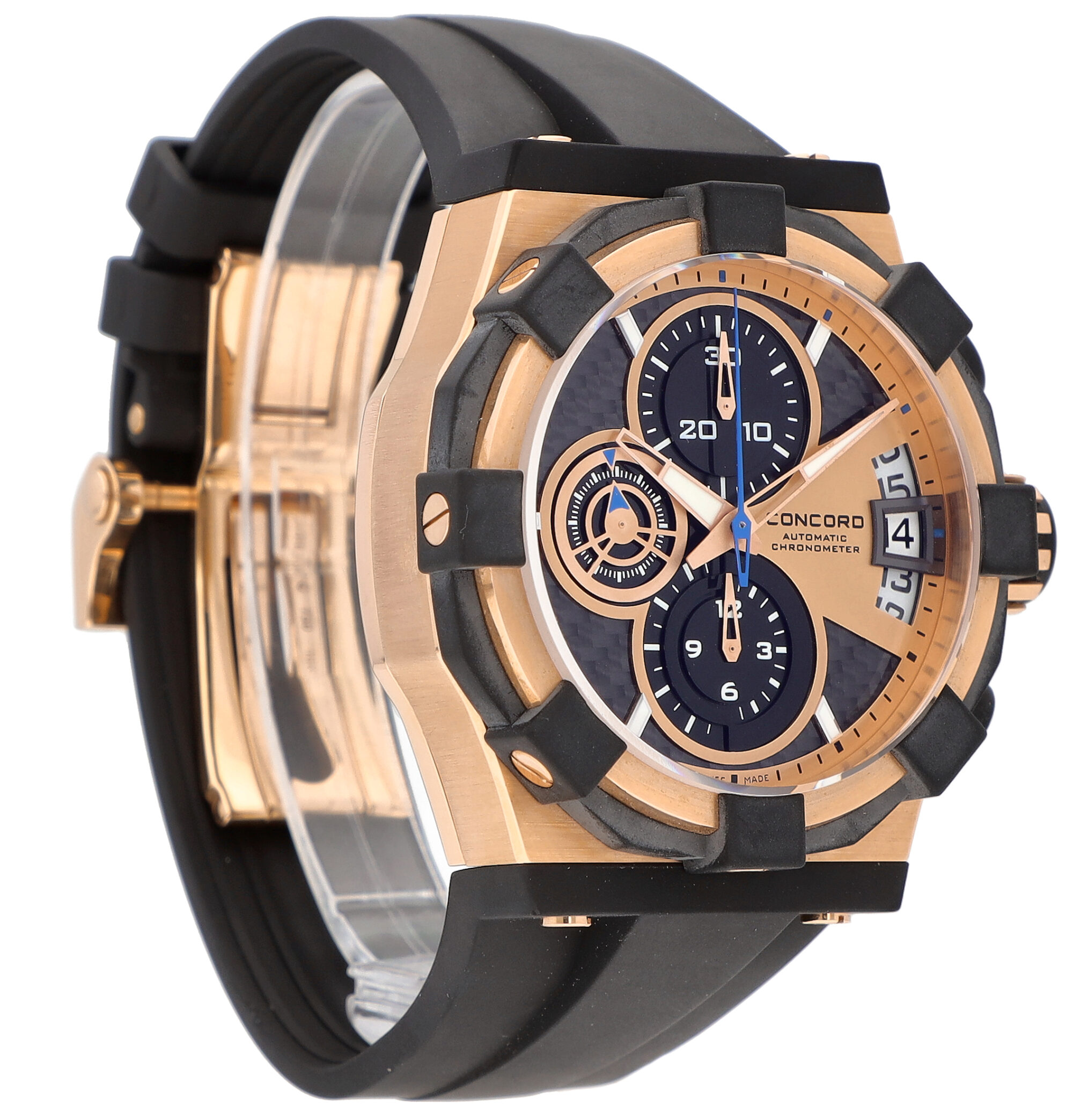 Concord C1 Chronograph 18k Rose Gold 44mm Automatic Men's Watch 320012 |  The Watch Outlet