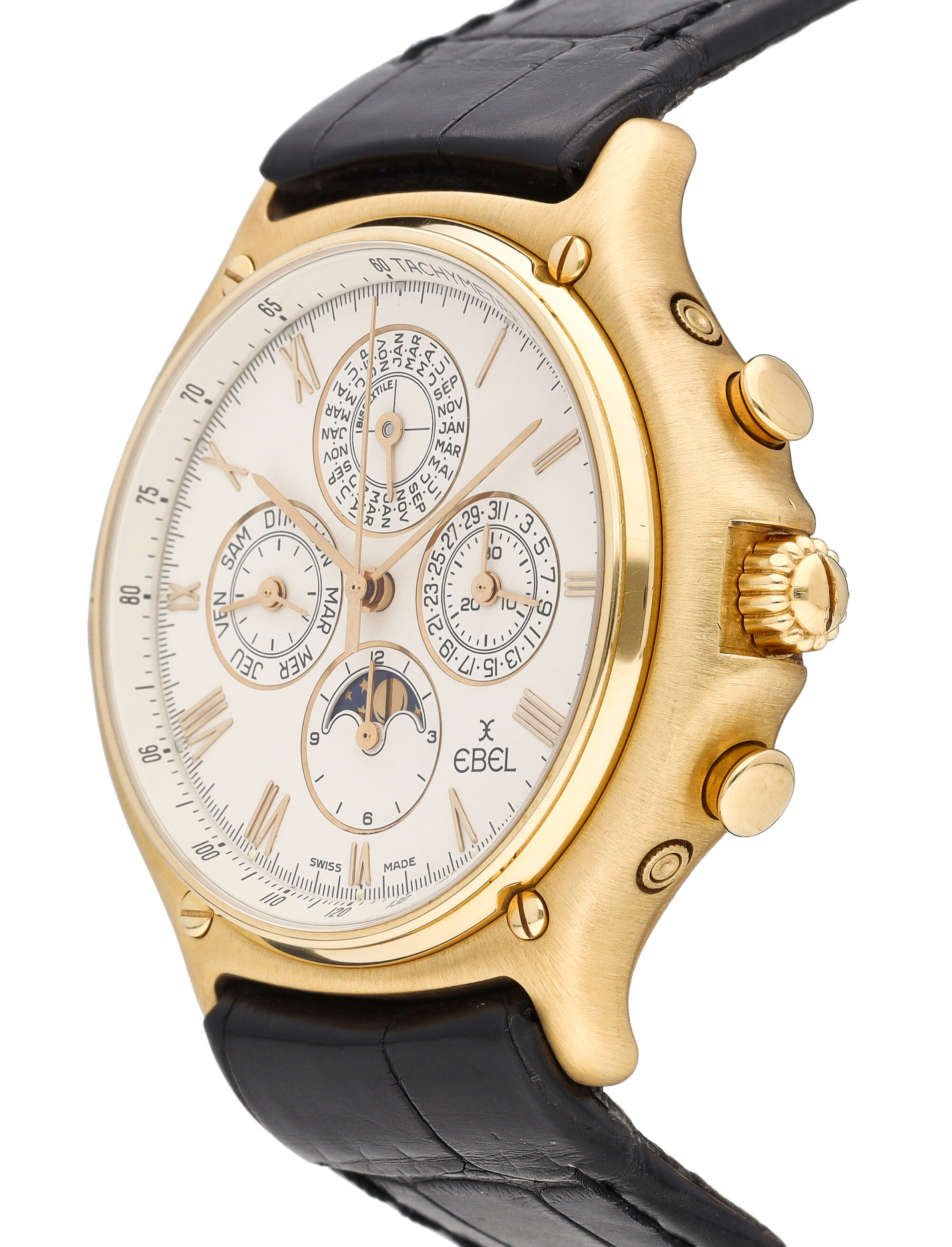 Ebel ElPrimero Perpetual Calendar 18k Yellow Gold 40mm Automatic Men's