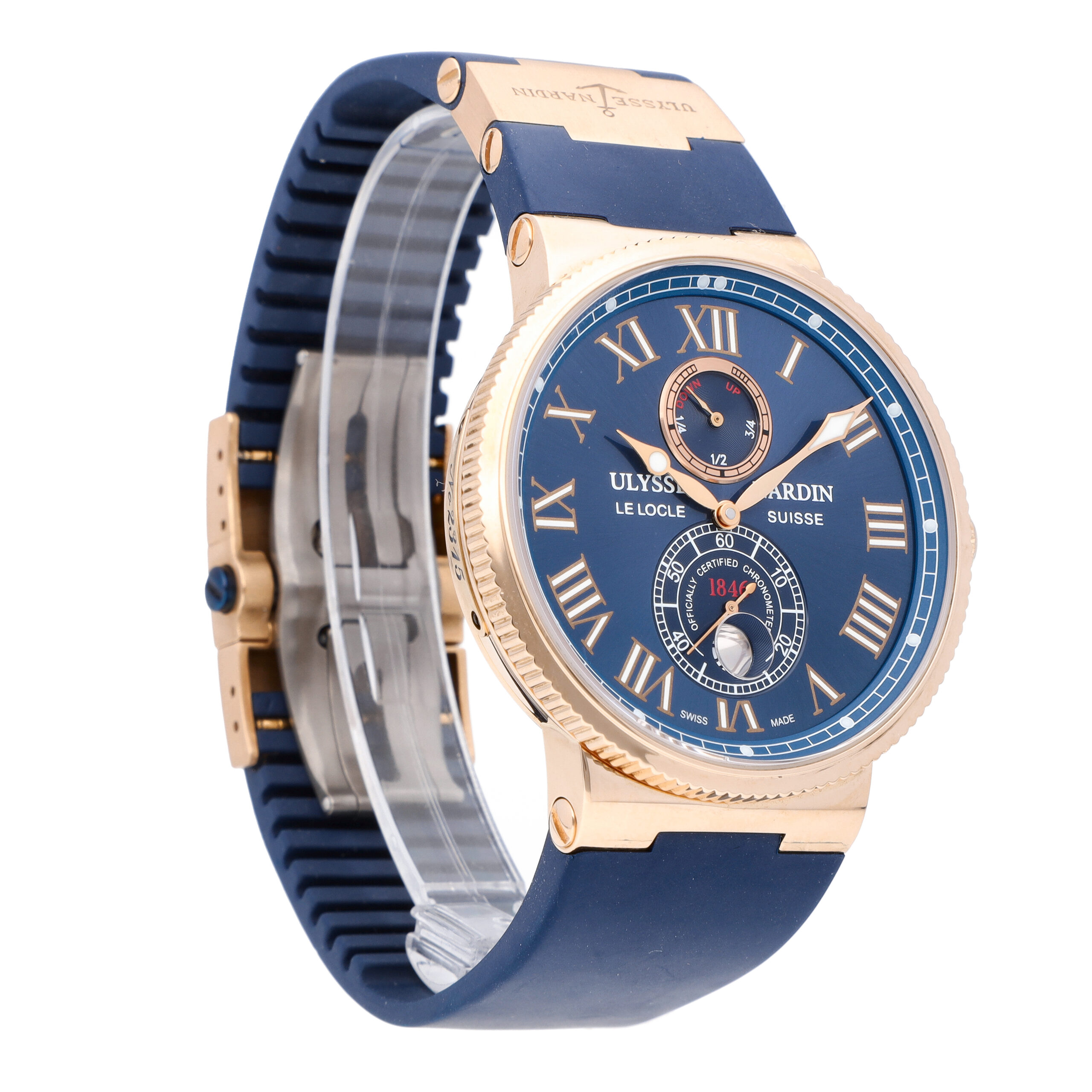 Ulysse Nardin Maxi Marine 18k Rose Gold 43mm Automatic Mens Watch