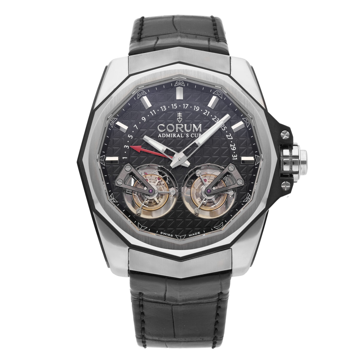 CORUM Admiral's Cup 腕時計 CORUM Admirals Cup Trophy Navy Dial Automatic Men's Watch | eBay