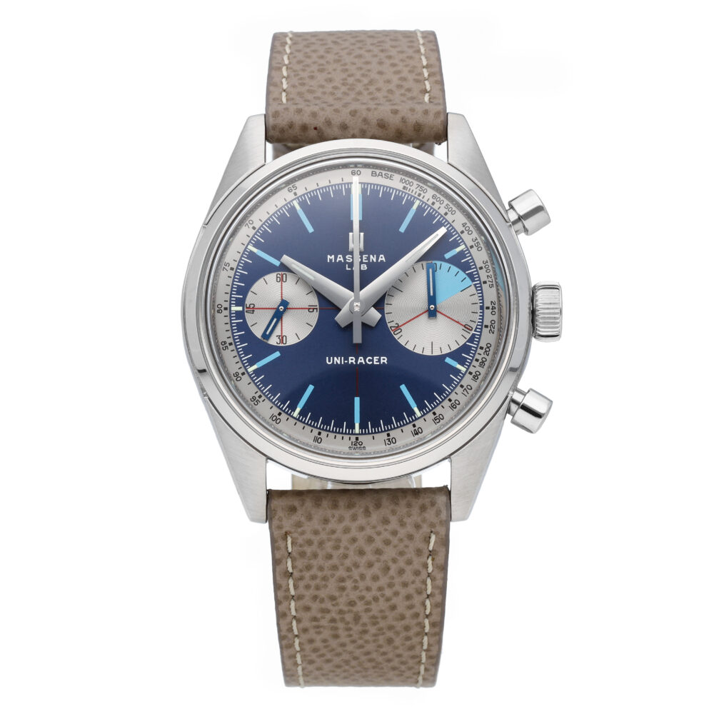 Massena Lab Uni-Racer Cruise Blue Dial 41mm Manual-Wind Men's Watch UR-001-CRU