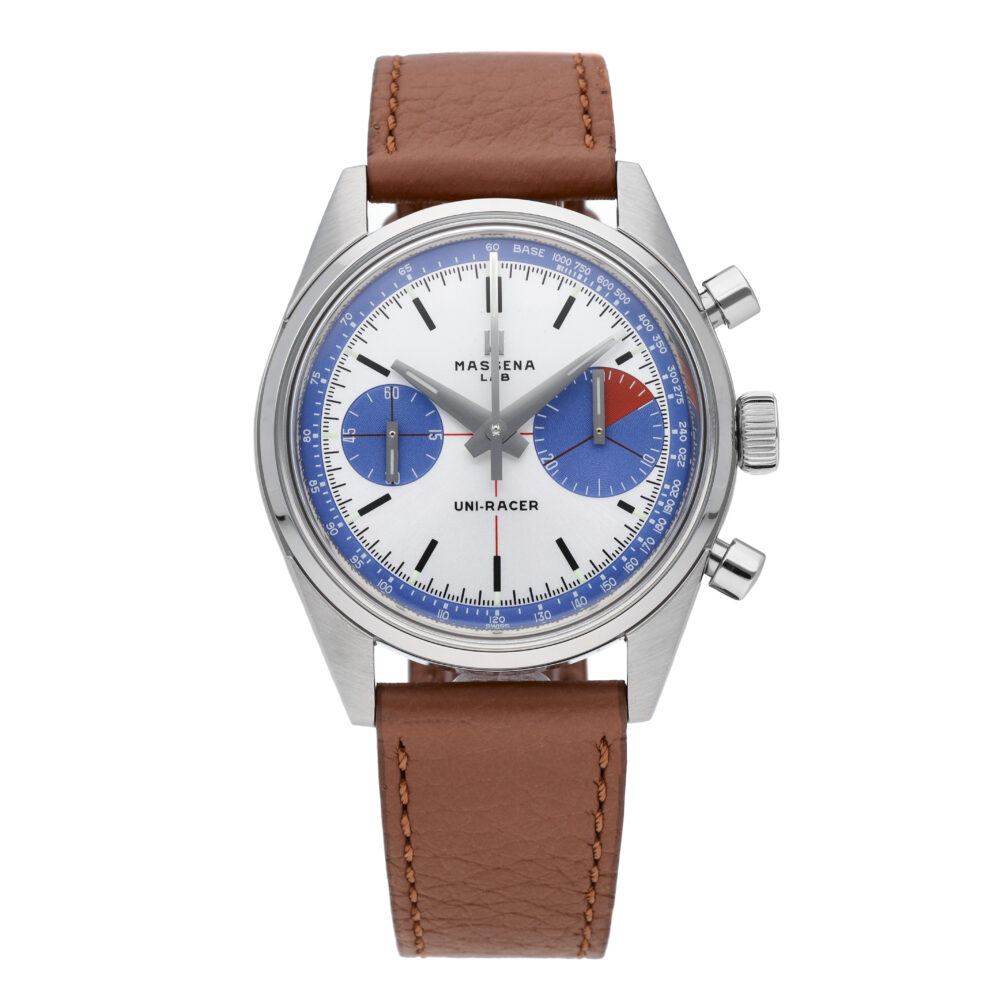 Massena Lab Uni-Racer Rally Silver Dial 41mm Manual-Wind Men's Watch UR-001-RAL
