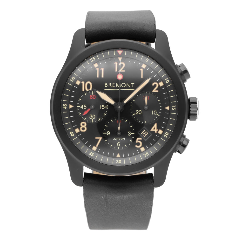 Bremont ALT1-P2 JET Black Dial 43mm Automatic Men's Watch ALT1-P2-JET-R-S