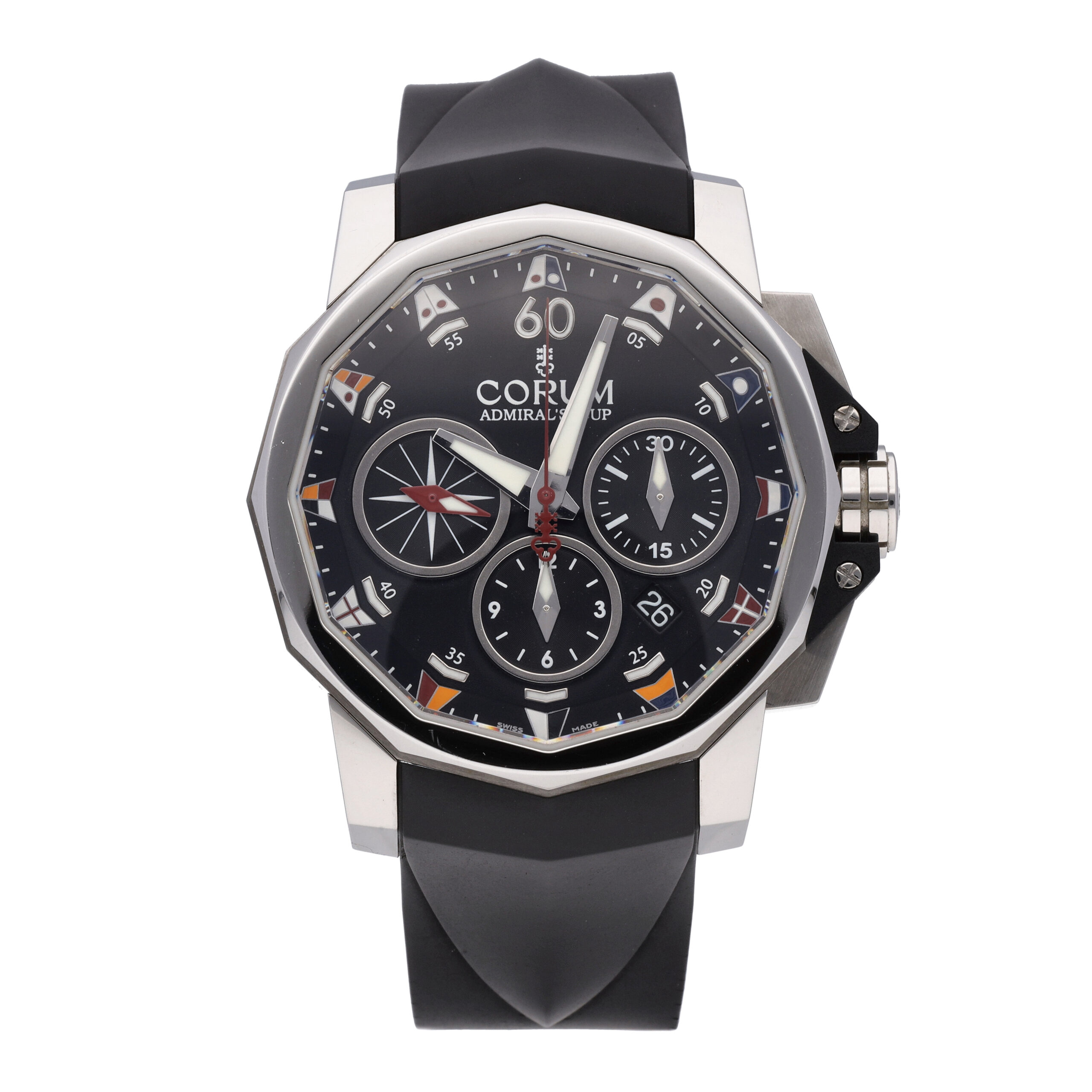 Corum Admiral Cup Challenge 44 Black Dial Auto Mens Watch 753.691