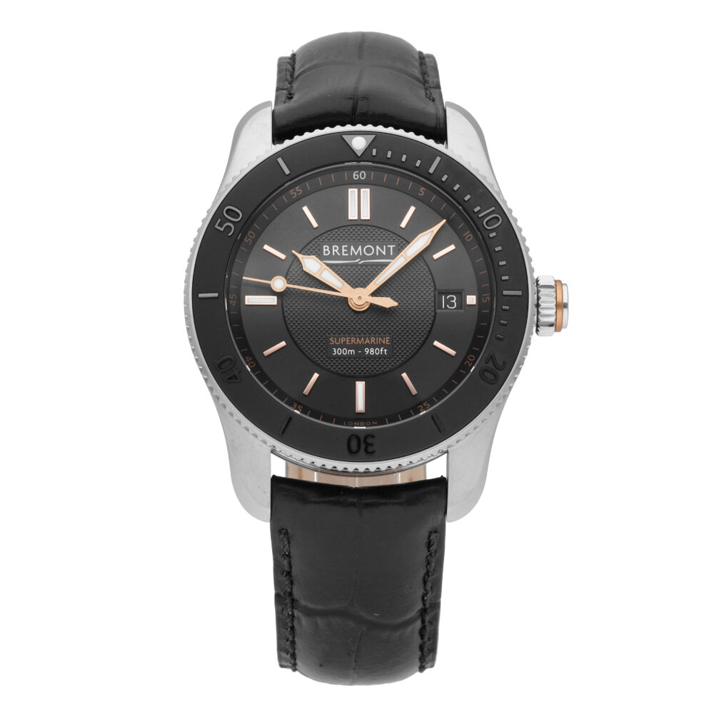 Bremont S300 Kaimu Black Dial 40mm Automatic Men's Watch S300-KAIMU-R-S