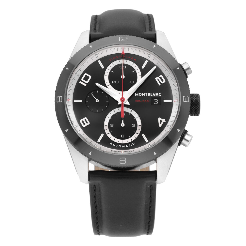 Montblanc Timewalker Black Dial Stainless Steel 43mm Automatic Mens Watch 116096