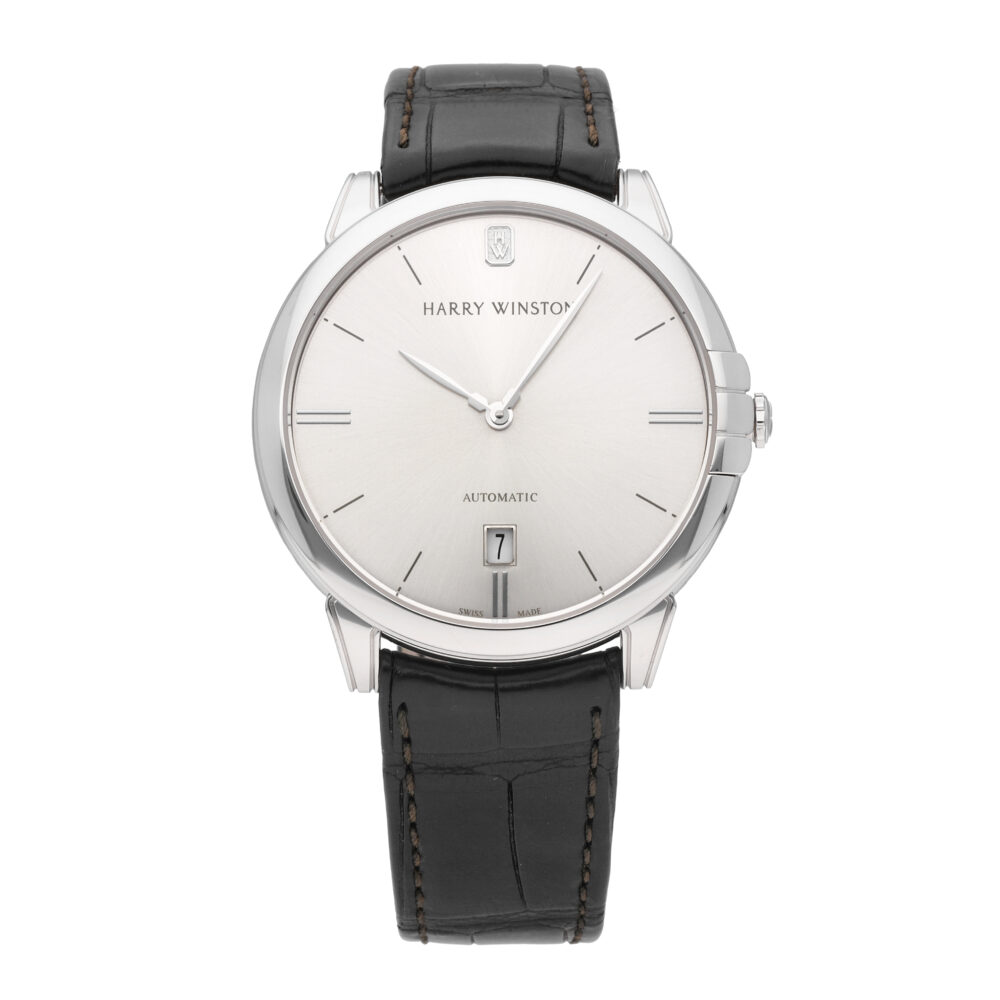 Harry Winston Midnight 18k White Gold 39mm Automatic Men's Watch 450-UA39W