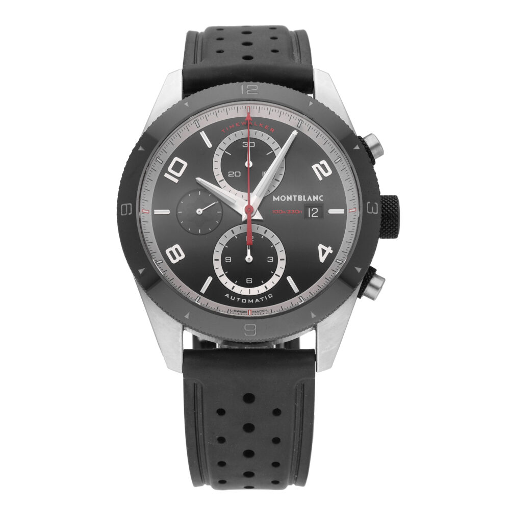 Montblanc Timewalker Black Dial Stainless Steel 43mm Automatic Mens Watch 116096