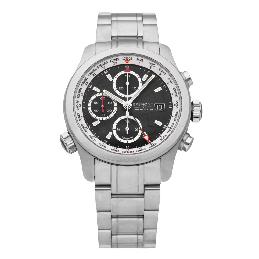 Bremont ALT1 World-Time Black Dial 43mm Automatic Mens Watch ALT1-WT-BK-B