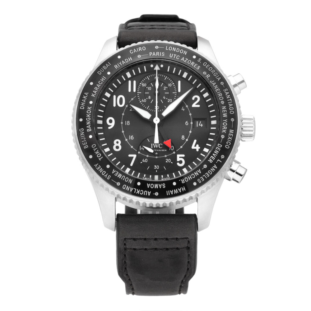 IWC Pilot Timezoner GMT Black Dial 46mm Automatic Men's Watch IW395001
